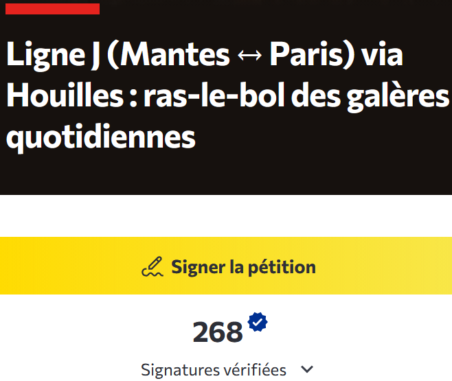 page de titre de la pétition
